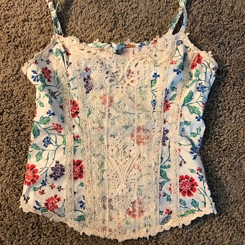 Free People Floral Tank